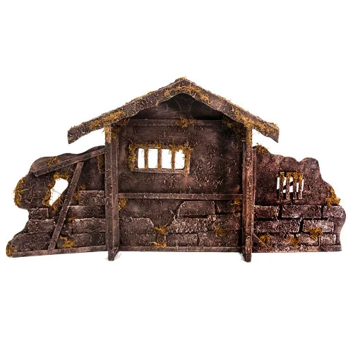 Brown Nativity Stable - 25cm 3 Brown Nativity Stable - 25cm