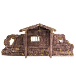 Brown Nativity Stable - 35cm