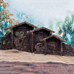 Brown Nativity Stable - 25cm 7 Brown Nativity Stable - 25cm -Santa Decorate Shop 18 XNHK NATIVITY STABLE 45CM X3 STYLED 33821.1674214635