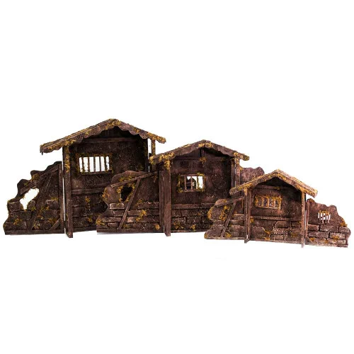 Brown Nativity Stable - 25cm 4 Brown Nativity Stable - 25cm - Image 2