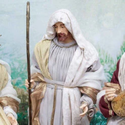 Burgundy Beige Green Nativity Set Noelle Collection (Set Of 6) - 106cm -Santa Decorate Shop 21 07 NSU BURGUNDY BEIGE GREEN NATIVITY SET OF 6 106CM STYLED D 67090.1674380705