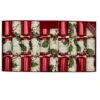 Bows And Berries Crackers (Pack Of 10) - 21cm -Santa Decorate Shop 24396 BOWS BERRIES CRACKERS Pack of 10 93489.1695174755