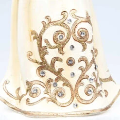 Ivory Gold Angel Holding Dove - 18cm -Santa Decorate Shop 24458B IVORY GOLD ANGEL HOLDING DOVE 18CM 38.95a 04200.1658895278