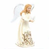 Ivory Gold Angel Holding Dove - 18cm -Santa Decorate Shop 24458B IVORY GOLD ANGEL HOLDING DOVE 18CM 38.95b 52632.1658895280