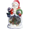 Snowman With Animated Lightup Christmas Tree Scene Musical - 32cm -Santa Decorate Shop 24474B snowman 59912.1667626005