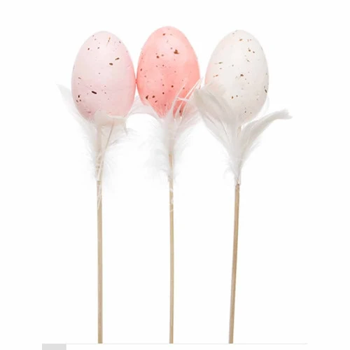 Egg Pick White Feathers (Pack Of 3 ) - 28cm