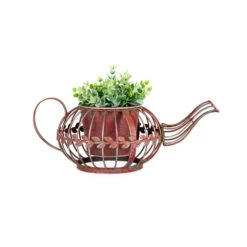 Antique Red Teapot Planter - 36cm -Santa Decorate Shop 74072TEA ANTIQUE RED TEAPOT POTPLANTER 34785.1649315389