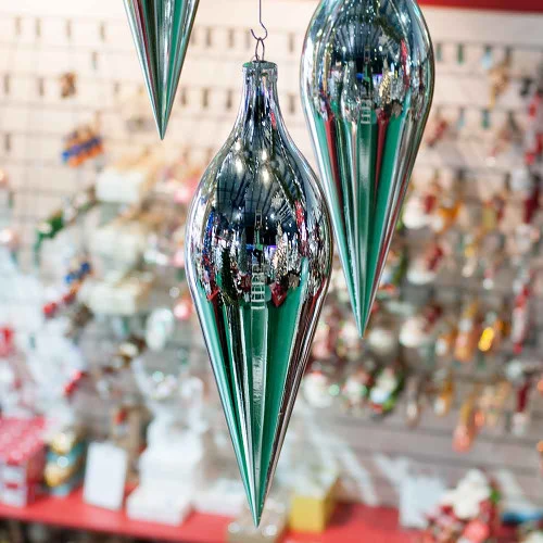 Silver Shiny Finial Drop - 60cm 5 Silver Shiny Finial Drop - 60cm - Image 3