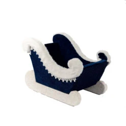 Festive Blue And White Sleigh - 46cm