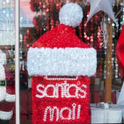 Red White 3D Giant Santa Mail Box -2m (weight) -Santa Decorate Shop DIS31 RED WHITE 3D GIANT SANTA0MAIL BOX STYLED IMAGE 23225.1662608994