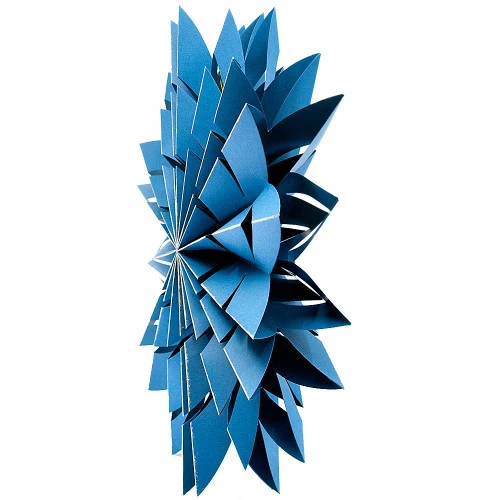 Turquoise Hanging Paper Snowflake - 40cm 4 Turquoise Hanging Paper Snowflake - 40cm - Image 2