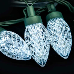 40 LED Connectable Vintage C9 Lights White - Green Wire