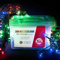 360 LED Connectable Curtain Lights - Multi Colour