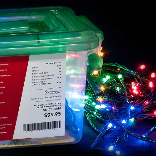 360 LED Connectable Curtain Lights - Multi Colour 4 360 LED Connectable Curtain Lights - Multi Colour - Image 2