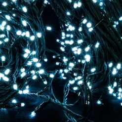 1000 LED Connectable String Lights White - Green Wire -Santa Decorate Shop SN L1000W 1000 LED STRING LIGHTS GREEN WIREa 07176.1661560509