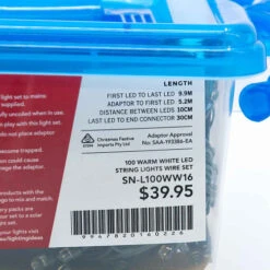 100 LED Connectable Fairy Lights - Warm White -Santa Decorate Shop SN L100WW16 100 LED STRING LIGHTS WARM WHITE GREEN WIRE B 57377.1687827169