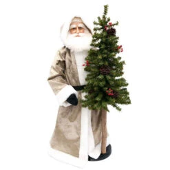 Forest Santa Claus With Tree - 81cm