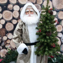 Forest Santa Claus With Tree - 81cm -Santa Decorate Shop TAB106 FOREST SANTA WTREE STYLED CLOSE 71287.1663418162