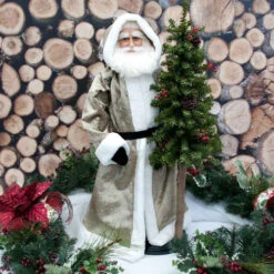 Forest Santa Claus With Tree - 81cm -Santa Decorate Shop TAB106 FOREST SANTA WTREE STYLED 76655.1663418401