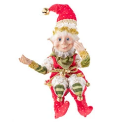 Adorable Cream Red Green Jonte Elf - 30cm