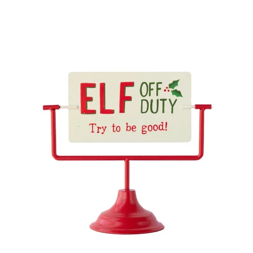 Spinning Table Top Elf On Off Duty Piece - Image 2