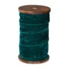 Forest Green Frayed Velvet Ribbon - 10m -Santa Decorate Shop XD2007 FOREST GREEN FRAYED VELVET RIBBON 77867.1649312940