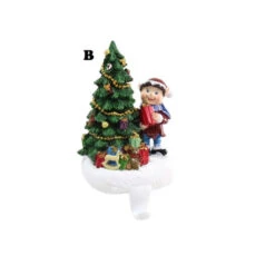 Elf With Tree Stocking Holder (2 Styles) -Santa Decorate Shop XD3042 ELF with TREE STOCKING HOLDER B 07960.1691640879