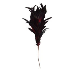 Burgundy Green Feather Tree Spray - 60cm