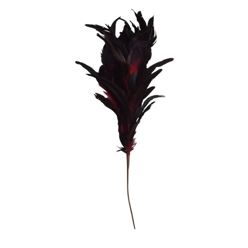 Burgundy Green Feather Tree Spray - 60cm 3 Burgundy Green Feather Tree Spray - 60cm