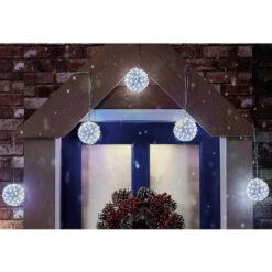 LED Petal Twinkle Light Balls White Warm (Set Of 5) - 10cm -Santa Decorate Shop XL0991 LED PETAL TWINKLE LIGHT BALLS WHITE WARM WHITE Set of 5 10cm 34736.1692238304