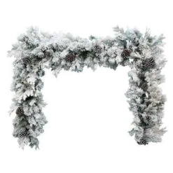 Snowy Pine Needle Garland - 270cm