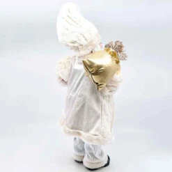 Gold Ivory Santa Claus - 45cm -Santa Decorate Shop XS1918007 GOLD AND IVORY SANTA CLAUS back 21393.1673362537