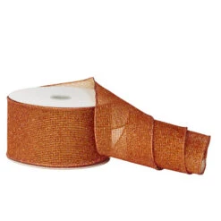 Glittered Copper Mesh Ribbon - 10m