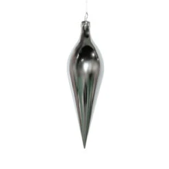 Silver Shiny Finial Drop - 60cm