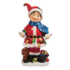 Multicoloured Elf Figurine With Light Up LEDs - 94cm