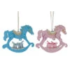 Blue Or Pink Rocking Horse Ornament - 13cm -Santa Decorate Shop apiacql7f 98252.1641046274