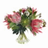 Protea King Leuca Mix In Vase Fushia Green - 46cm -Santa Decorate Shop apibb01qj 42586.1641046354