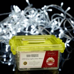 100 LED Connectable Fairy Lights White - Clear Wire -Santa Decorate Shop apieibpxm 63967.1641046335