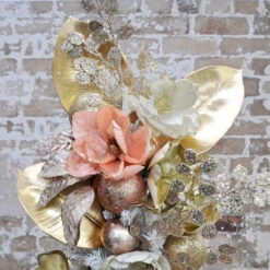 Gold Shiny Metallic Rubber Leaf - 69cm 11 Gold Shiny Metallic Rubber Leaf - 69cm -Santa Decorate Shop apifxkofh 49772.1641046270