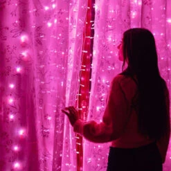 210 LED Twinkly App-Controlled Smart Curtain Lights - RGB + W 11 210 LED Twinkly App-Controlled Smart Curtain Lights - RGB + W -Santa Decorate Shop apiggbghb 35622.1641046348