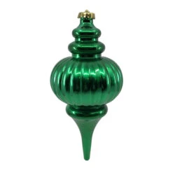 Large Green Hanging Finial Decoration - 25cm