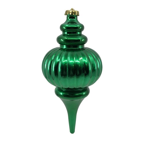 Large Green Hanging Finial Decoration - 25cm 3 Large Green Hanging Finial Decoration - 25cm