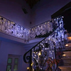 190 LED Twinkly App Controlled Smart Icicle Lights Warm White - Clear Wire -Santa Decorate Shop apijsntsv 73490.1641046357