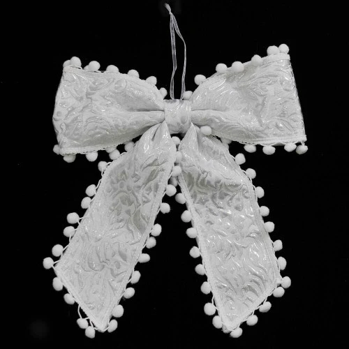 White Silver Bow - 35cm 3 White Silver Bow - 35cm