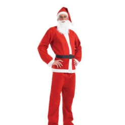Red Santa Claus Suit Costume - Adult