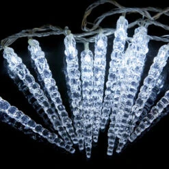 Acrylic Icicle Lights (Set Of 15) - White