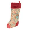 Pastel Brocade Stocking With Pink Trim - 52cm -Santa Decorate Shop apisfcw78 05588.1641046311