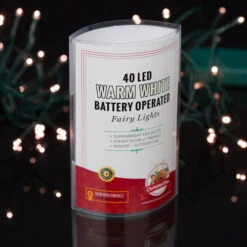 LED Battery Operated Fairy Lights 40pc - Warm White -Santa Decorate Shop apiwizaqu 06766.1641046192