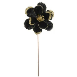 Black Magnolia On Stem - 24cm