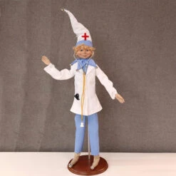 Doctor Christmas Elf With Stand - 65cm